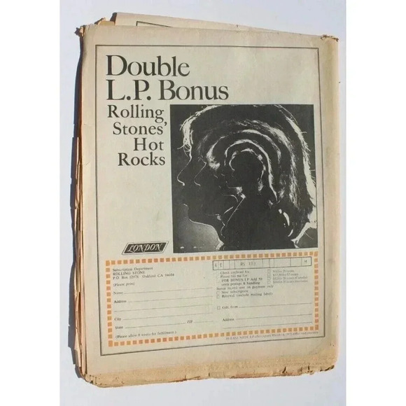 Vtg Rolling Stones April 13, 1972 Issue No. 106 Magazine Newspaper Pete Seeger - Picture 3 of 3